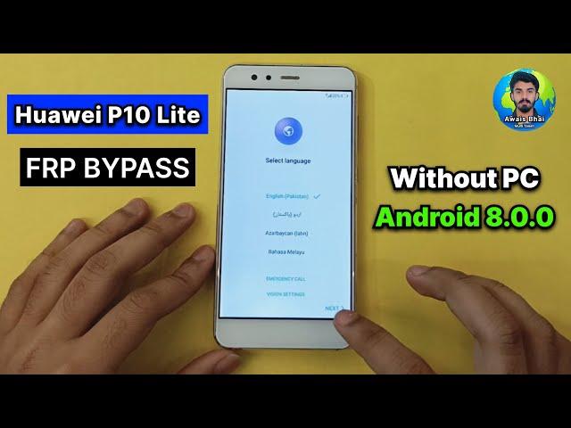 Huawei P10 Lite Frp Bypass | Without PC | WAS-LX1A Google Account Remove | Android 8.0.0