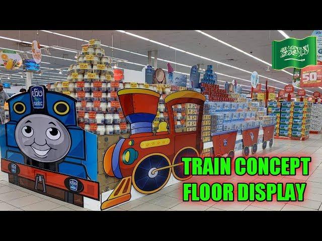 HOW TO MAKE A FLOOR DISPLAY IN MERCHANDISING | TRAIN CONCEPT