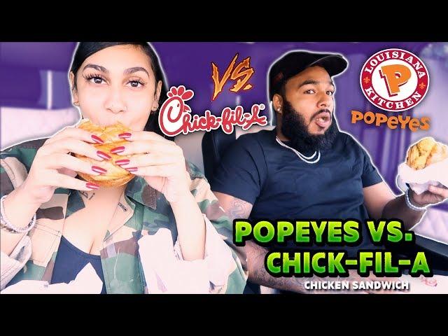 POPEYES CHICKEN SANDWICH VS. CHIC FIL-A CHICKEN SANDWICH!!! (INTENSE)