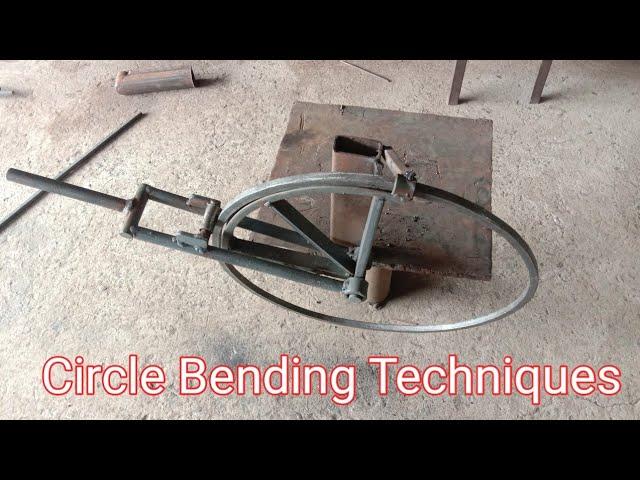 Awesome techniques for circle bending // How To make Metal Bar Bender / Round Bar Bending Diy,