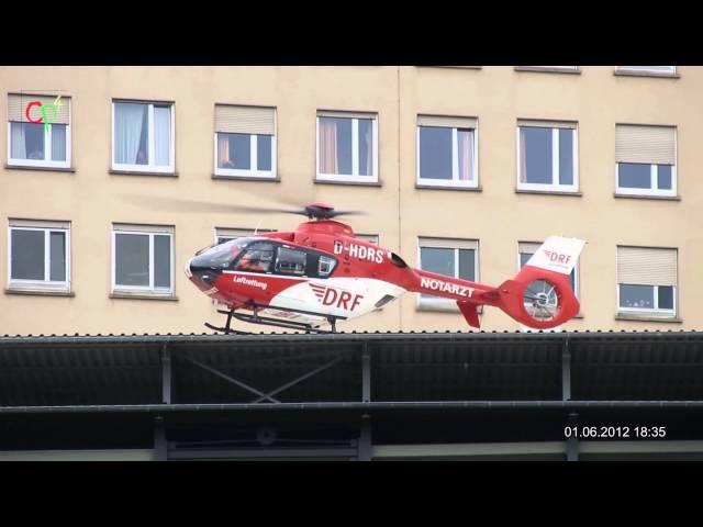 Rescue Helicopter Take Offs @ Heliport Diak Schwäbisch Hall