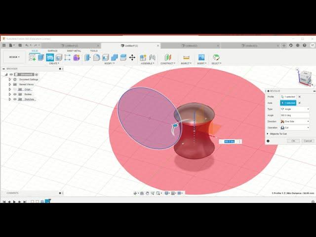 Fusion 360 Tutorial 6 Revolve