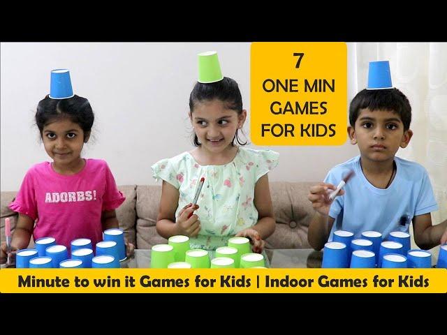 7 Indoor games for kids | One minute games | Childrens games | Games for Kids to play at home (2024)