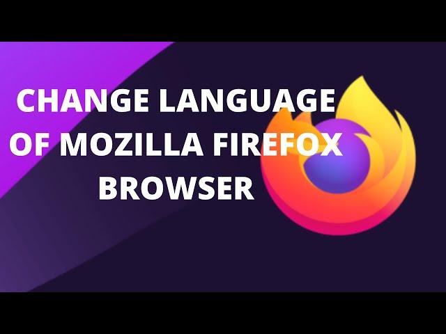 Change Firefox Browser Language