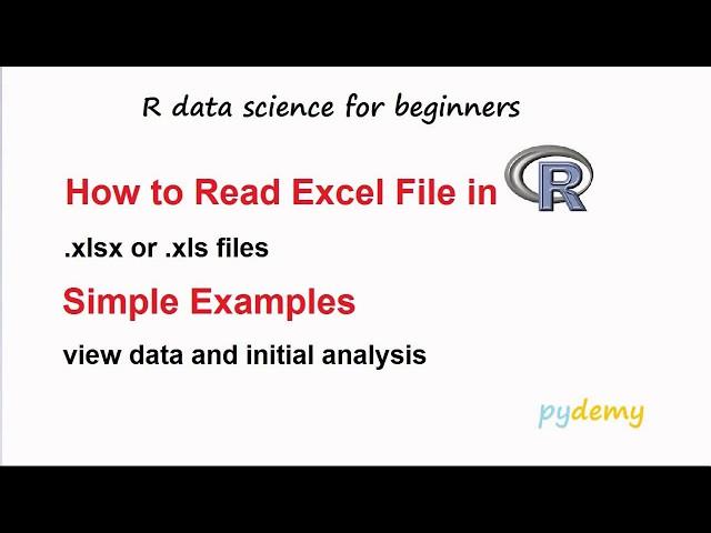 How to Read Excel File in R (xlsx/xls) using R Studio  – R Tutorial for Beginners