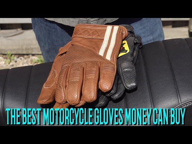 THE BEST MOTORCYCLE GLOVES IVE EVER OWNED! Goldtop race stripe Gloves! 7 year review, old -V- new!