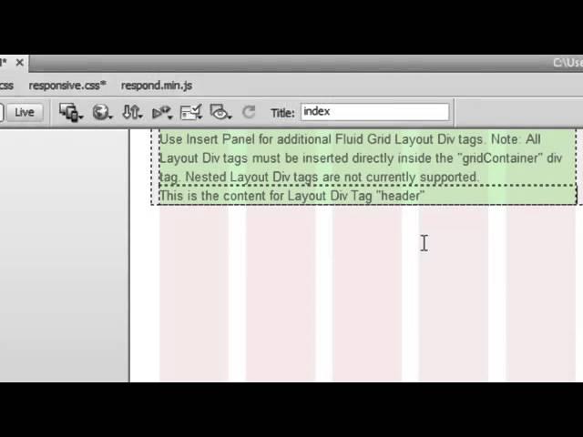 Как создать responsive резиновый сайт в Dreamweaver CS6   Урок 4