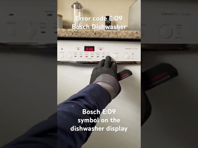 Troubleshooting Bosch dishwasher Error code E09 fix problem step by step with Appliance Service Guys