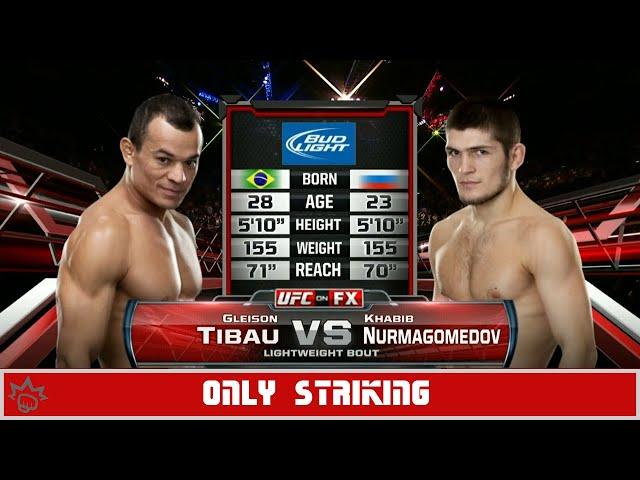 Khabib Nurmagomedov vs Gleison Tibau but it's only striking... | MMA GOATS