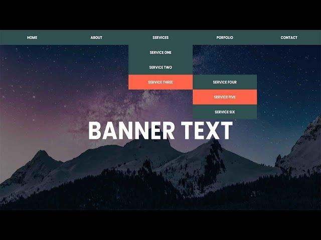 Dropdown Navigation Menu using Flexbox | CSS Flexbox Layout