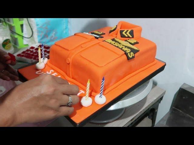 How to Decorating Birthday Cake by Fondant Uniform SAR - How to Make Cake Tart