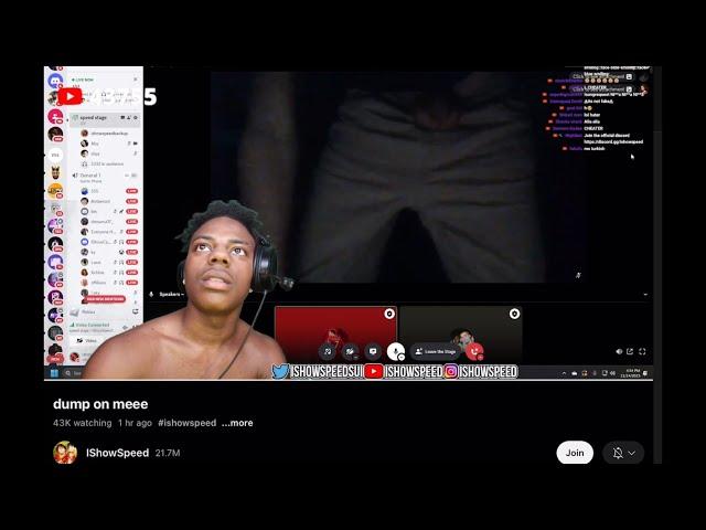 @IShowSpeed deleted stream after weirdo shows his me@t 