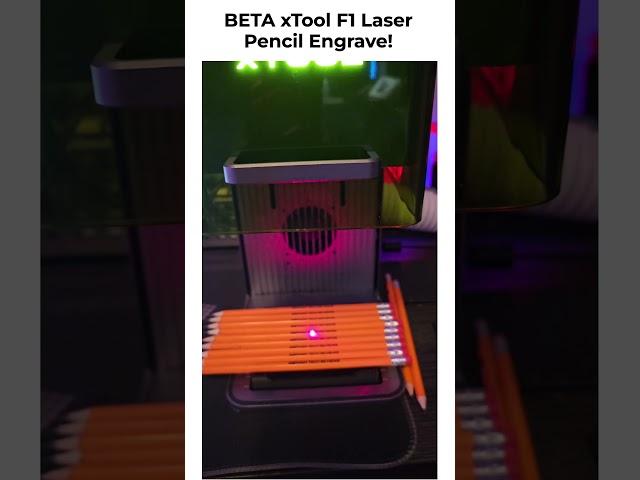 BETA xTool F1! Engrave 9 Pencils in batch under 30 Seconds Each with my 3d Printed JIG