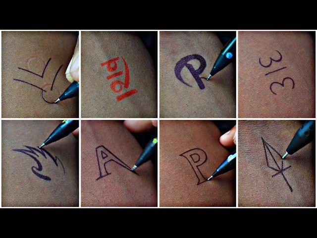 Best tattoo ideas || शिव tattoo_ P letter _A letter _R letter _simple tribal with feathers tattoo