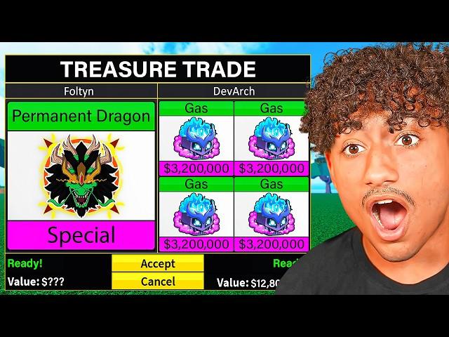 Trading NEW PERMANENT DRAGON FRUIT In Blox Fruits..