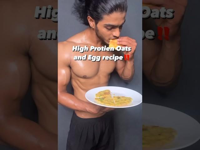 High protien oats and egg recipe #shorts#fitness#food