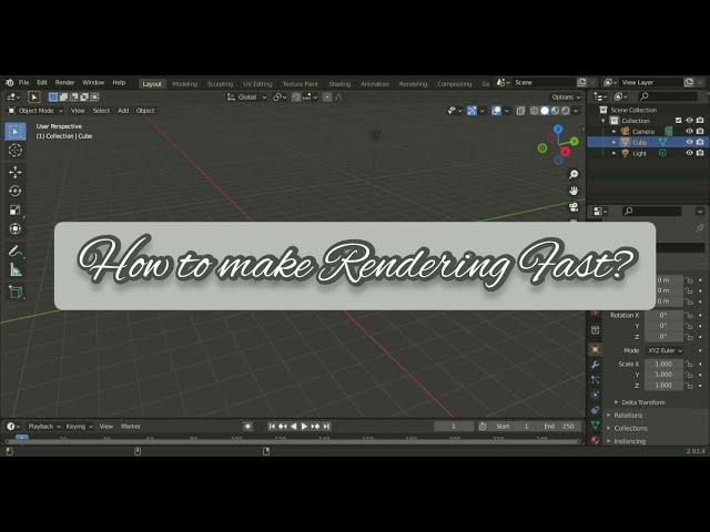 How to Render Fast | Blender | 3D Graphics | Rutuja Nikum