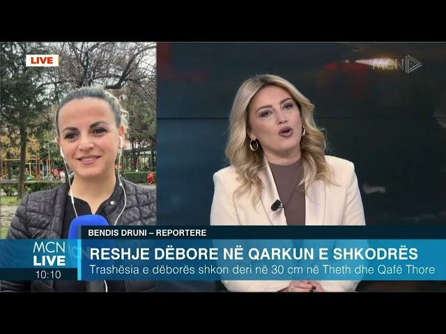 Dëbora në qarkun e Shkodrës/ Druni: Trashësia e dëborës në Theth dhe Qaf Thore, deri në 30 cm