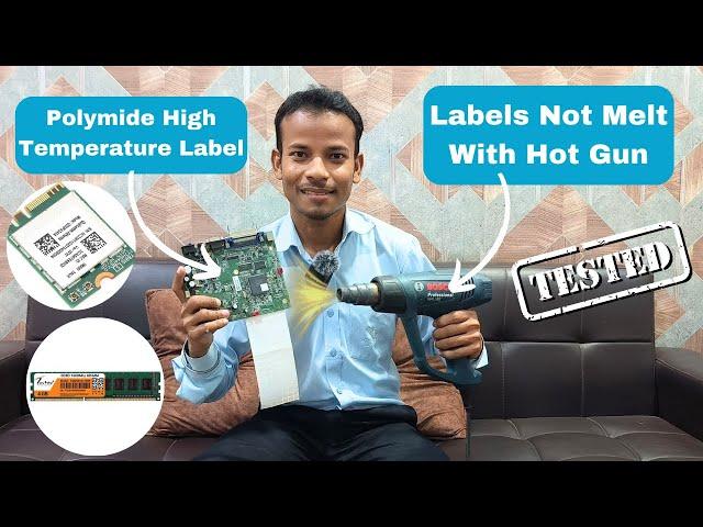 Polyamide High Temperature Label Not Melt with Hot Gun | Mother Board Labels | High quality Labels |