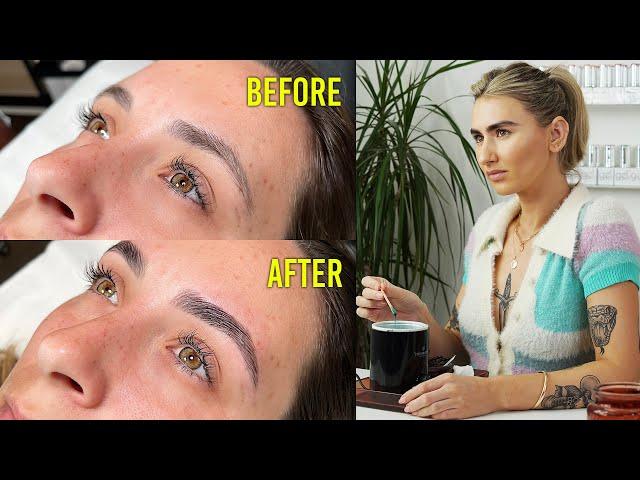 Brow Lamination On Microbladed Eyebrows Full Tutorial