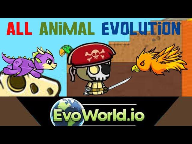 "All Animal Evolution in EvoWorld.io – Full Tier Journey to survive the Game! "#evoworld #gaming