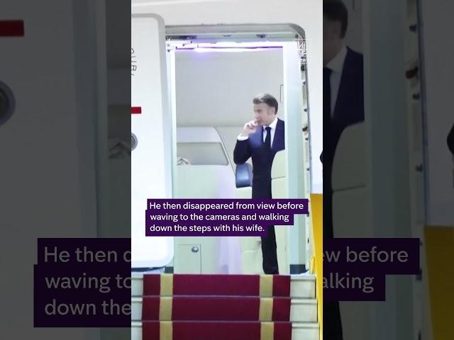 The moment French President Macron appears to be pushed in the face by his wife