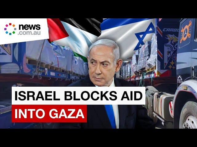 Israel blocks aid into Gaza as truce standoff escalates