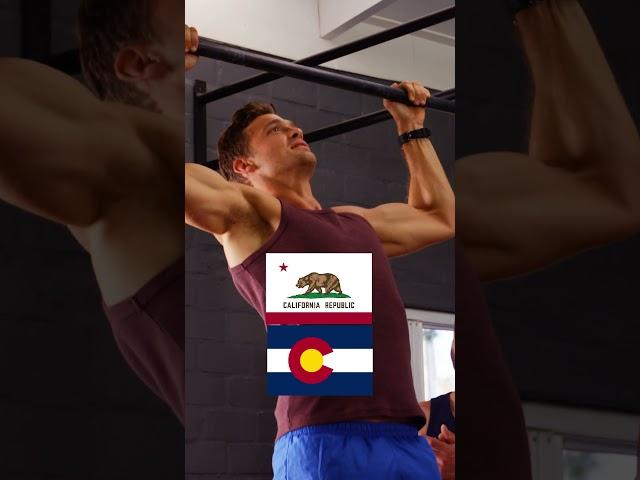 The HEALTHIEST states!  #ytshorts #geography #flags #healthieststates #exercise #reels