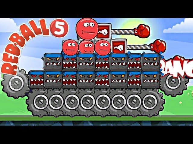 9999 КРАСНЫХ ШАРИКОВ в BAD PIGGIES - в игре Красный Шар и его Машинка Строим с Спуди - Red Ball 4