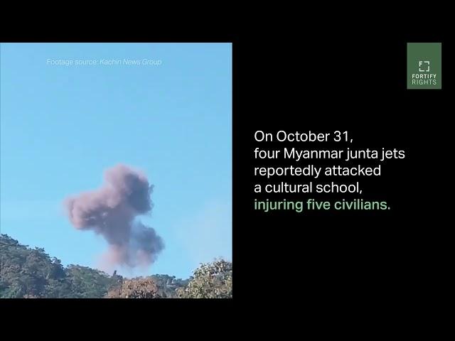 The Myanmar Junta conducts Air Strikes in Laiza, Kachin State.