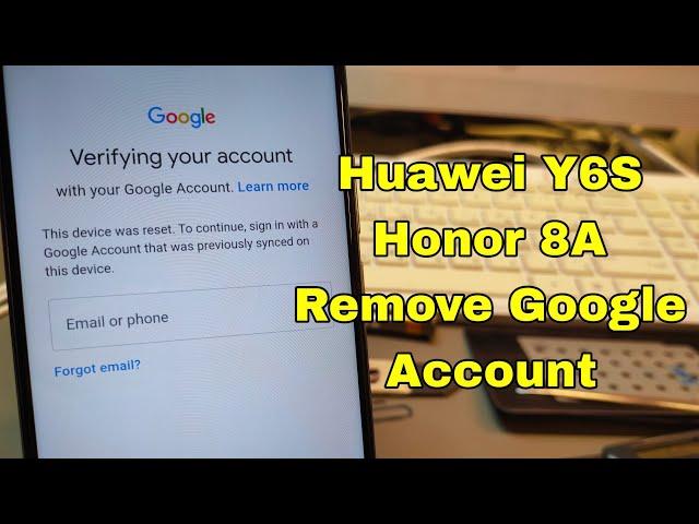 One Click! Huawei Y6s/ Honor 8A (JAT-L29), Remove Google Account, Bypass FRP. UnlockTool.