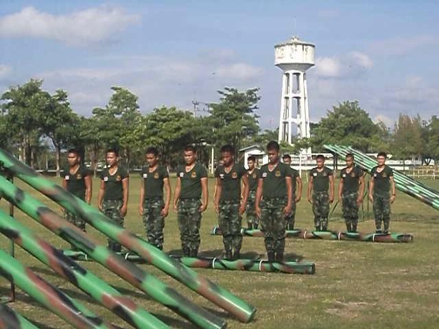 การฝึกของทหาร การฝึกท่ากายบริหารประกอบซุง
