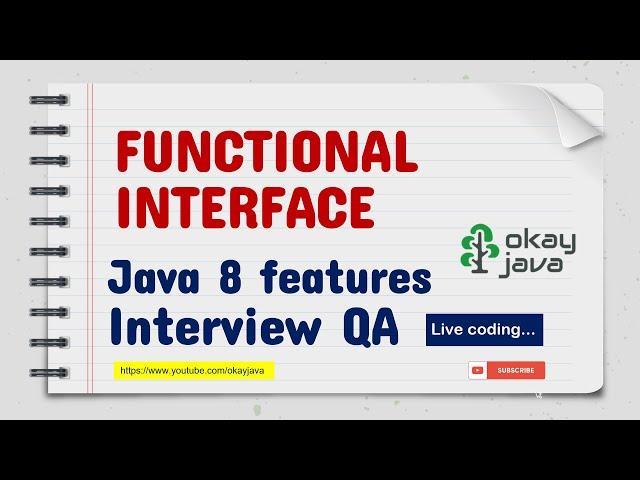 Java 8 functional interface coding | functional interface interview questions & answers | okay java