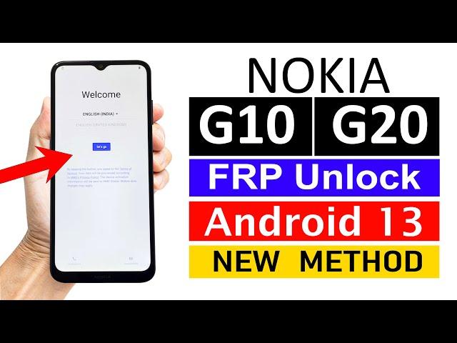 NOKIA G10/G20 Google Account Bypass ANDROID 13 (No Need Computer) | LATEST UPDATE