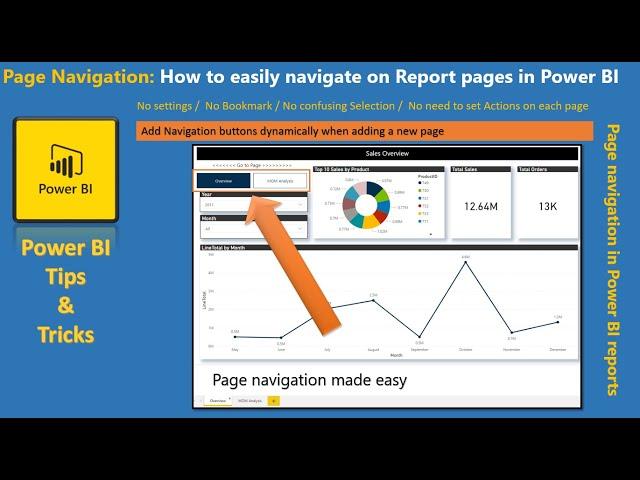 Dynamically add page navigation button in Power BI reports. Page Navigation made easy!
