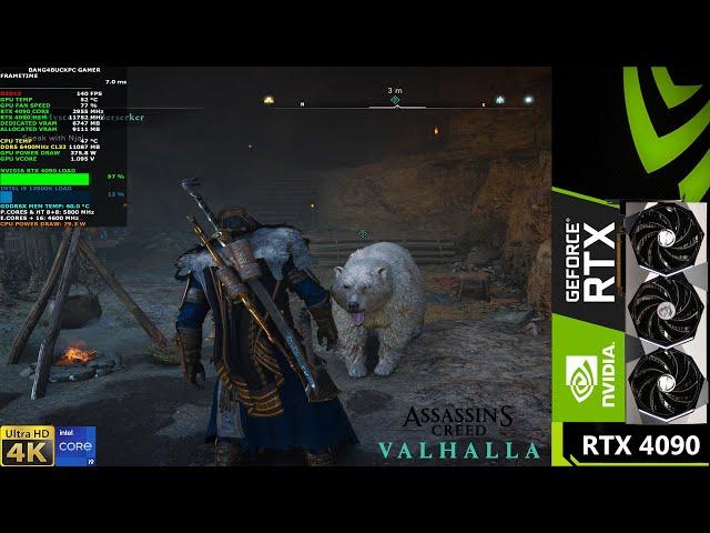 Assassin's Creed Valhalla Ultra High settings 4K | RTX 4090 | i9 13900K 5.8GHz