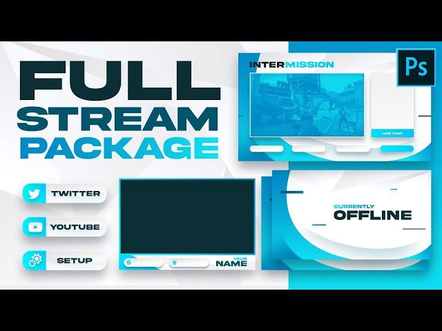 Clean Full Stream Package Design (FREE TEMPLATE) - Tutorial by EdwardDZN