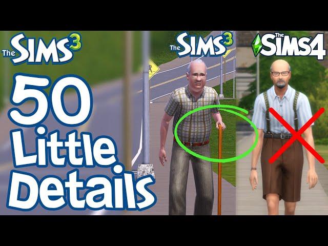 The Sims 3: 50 FUN LITTLE DETAILS not in Sims 2 & Sims 4