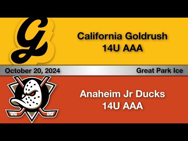 #36 Anaheim Ducks vs #58 California Goldrush - 14U AAA - October 20, 2024