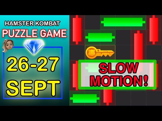 Hamster Kombat puzzle game minigames diamond September 26 September 27