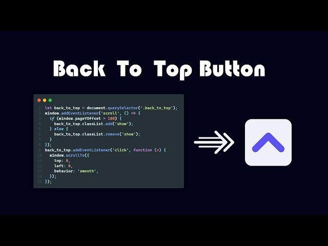 Back To Top Button : JavaScript