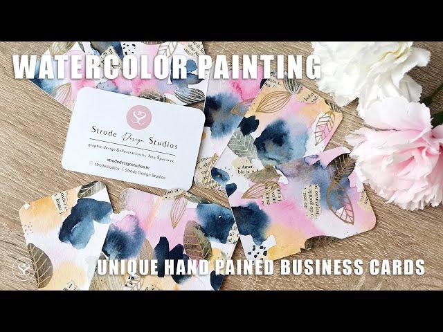 How to make hand painted business cards | Unique, original idea