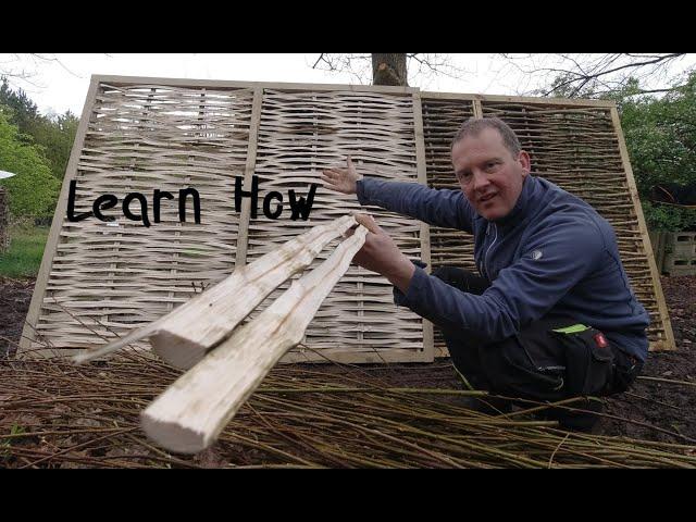 How To Split, Rive and Cleave Hazel Coppice Rods for Hurdle Making, Willow, Chestnut