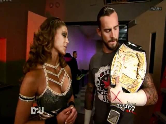 WWE RAW 07/09/12 - CM Punk and Eve Backstage