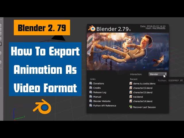 Blender 2.79 Tutorial - Render Video | How To Export Animation Correctly | Save As MP4