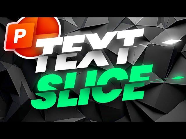 BEST PowerPoint Animation - TEXT SLICE Effect!