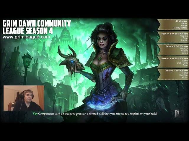 (No commentary) Grim Dawn - Community League Season 4 Witchblade levelling - Day 3 - 01/10/2022