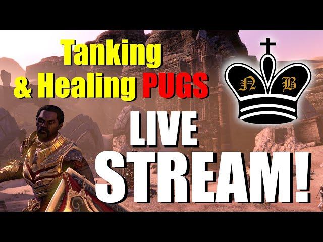 ESO - Nord Bytes Live Stream - Tanking and healing PUG dungeons