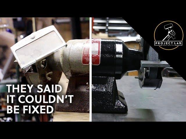 Rusty old bench grinder restoration