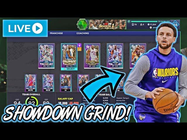 SHOWDOWN GRIND LIVE! NBA 2k25 Myteam Stacking MT And Getting Right with Pink Diamond Stephen Curry